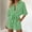 Green, variant on Womens Summer Rompers V Neck Short Sleeve Striped Button Down Jumpsuit with Pockets