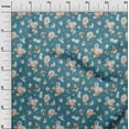 thumbnail image 3 of oneOone Silk Tabby Teal Blue Fabric Florals Craft Projects Decor Fabric Printed By The Yard 42 Inch Wide, 3 of 6