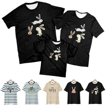 

Easter Family Matching Graphic Tees Spring Casual Clothing For Women Men