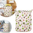 thumbnail image 1 of Stylish Patterned Linen Laundry Hamper Large Open Top Breathable Fabric For Bedroom Bathroom Durable And Easy Design, 1 of 5