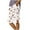 White Floral, variant on Womens Capri Pants Fashion Printed Elastic Waist Split Hem Capris High Waisted Wide Leg Crop Trousers with Pocket White Floral Large