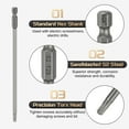 thumbnail image 5 of Uxcell 5pcs T25 Torx Head Screwdriver Bit 1/4" Hex Shank 6" (150mm) Long Magnetic No Hole Tip 6 Point Star Screw Driver, 5 of 7