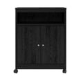 thumbnail image 3 of Pemberly Row Mid-Century Microwave Cart in Black Ebony Ash, 3 of 6