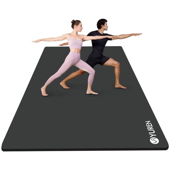 YR Large Yoga Mat 78"x51" 10mm Thick NBR Exercise Mat for Home Gym Stretching Workouts