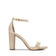 thumbnail image 2 of Sandalia DREAM PAIRS con Tacón Grueso Alto Dorado Brillante Talla 9, 2 of 8
