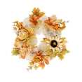 thumbnail image 3 of Corona de otoño para Acción de Gracias, hojas de arce realistas para Halloween, flores artificiales para puerta de entrada, corona de otoño para inaug, 3 of 8