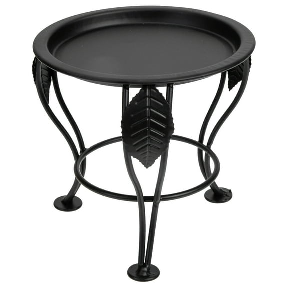 Tripod Wrought Iron Flower Stand Indoor Plant Pots Plants Shelf Black