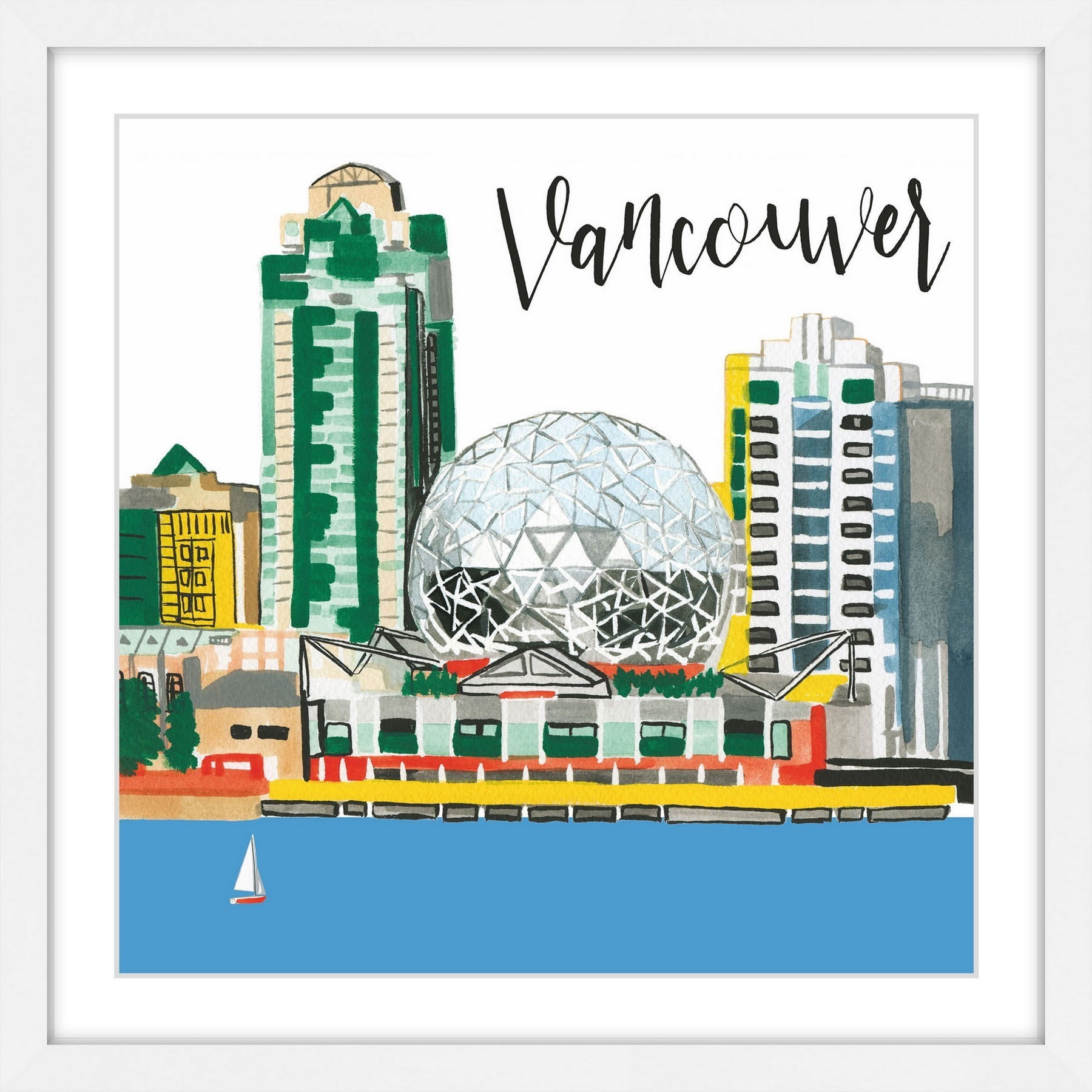 Marmont Hill "Vancouver Lakeview" by Molly Rosner Framed Painting Print