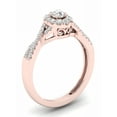 thumbnail image 2 of Imperial 1/3Ct TDW Diamond 10k Rose Gold Halo Engagement Ring (H-I, I2), 2 of 4