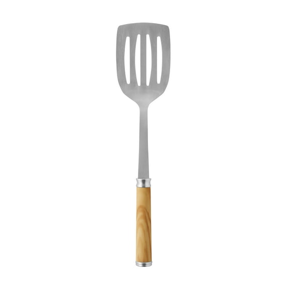 The Pioneer Woman Stainless Steel Slotted Turner, Olivewood