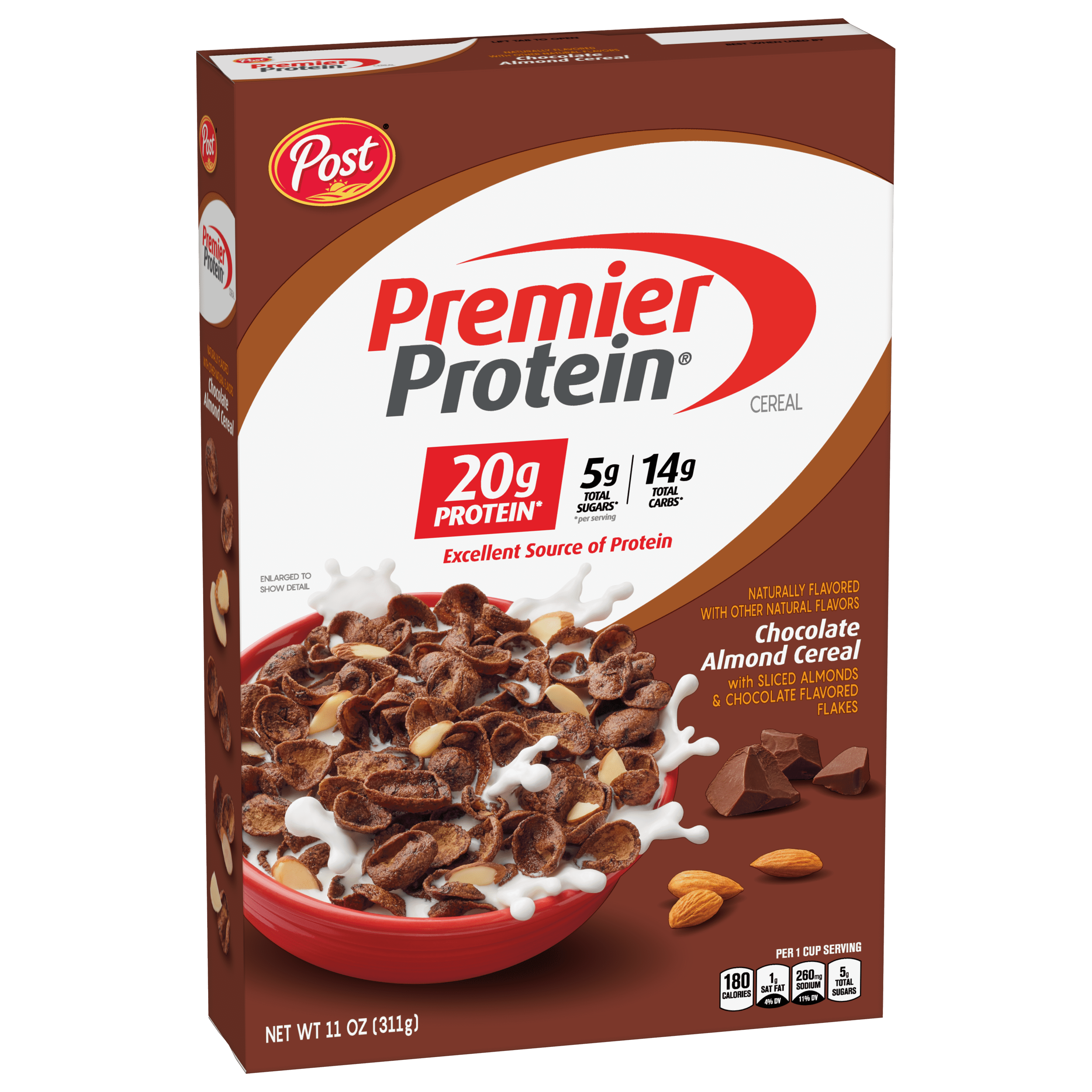 Post Premier Protein Chocolate Almond Cereal High Protein Cereal 