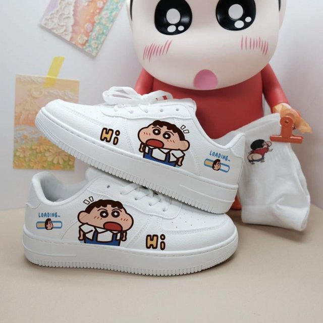 Zapatos blancos informales de suela gruesa para mujer, zapatillas deportivas con diseño de Pato Mandarín a la moda, estilo universitario, tendencia nacional, para parejas
