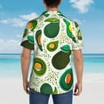 thumbnail image 6 of Easygdp Green Avocado Men's Hawaiian Shirts Print Lapel Short Sleeve for Beach, vacation, party, casual occasions - X-Large, 6 of 9