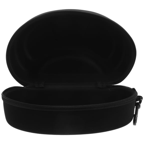WHAMVOX Large Capacity Durable EVA Knitted Goggle Case for Ski Sunglasses Eyewear Protection Black