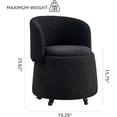 thumbnail image 2 of Mxfurhawa Modern Velvet Storage Ottoman – Vanity Stool with Backrest & 5 Rolling Wheels, Small Footstool for Makeup, Bedroom, or Extra Seating (Black), 2 of 7