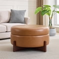 thumbnail image 1 of A Round Footstool With Storage,Brown, 1 of 11