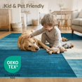 thumbnail image 4 of ODIKA 8'x10' Washable Area Rug Hallway Abstract Long Brushstroke Contemporary Watercolor Hallways for Dining Room, Large Office, Lounge, Non-Slip Chair-Friendly Mat, 4 of 7