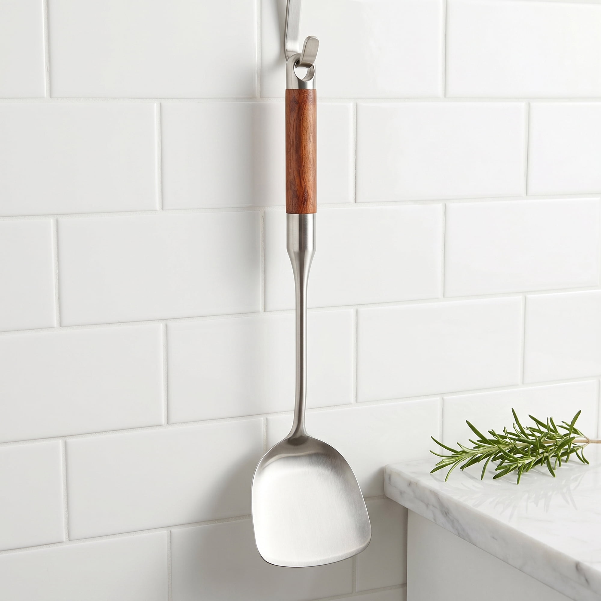 Unique Bargains Heat-Resistant Spatula Ideal for Frying Silver-316 15x3.8 inch