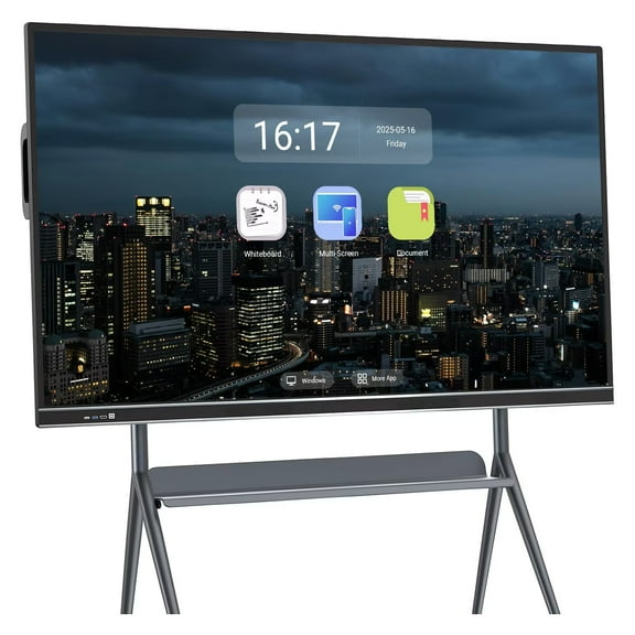 JYXOIHUB digital electronic calendar, 75 Inch 4K Monitor interactive Whiteboard and Smart TVs for classroom, dual system Touchscreen for Presentation and Player for Advertisin