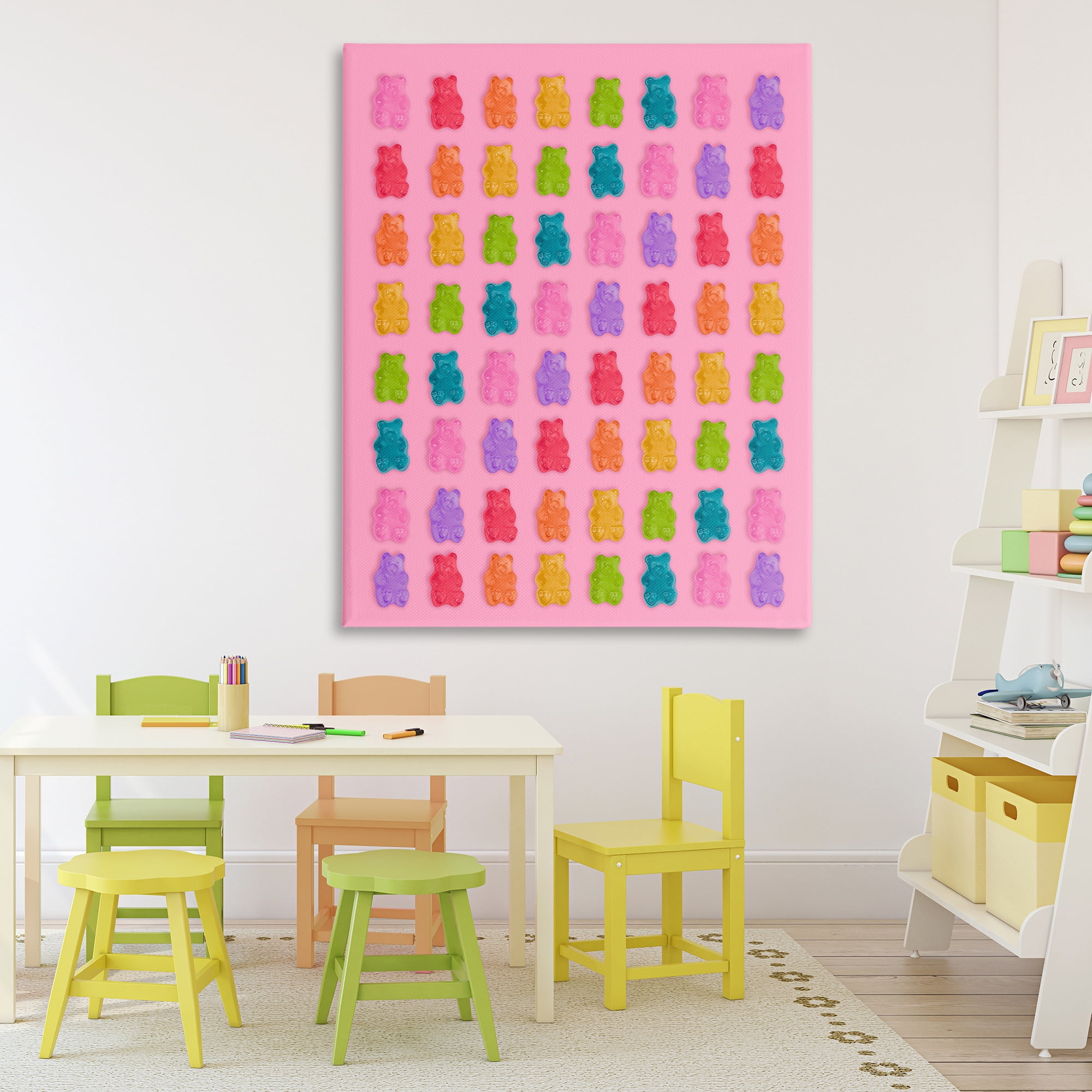 Stupell Industries Rainbow Gummy Bear Candies Canvas Wall Art, design by LISH Creative