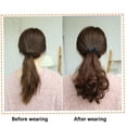 thumbnail image 4 of Ponytail Extension Long Curly Ponytail Clip in Claw Hair Extension Natural Looking Synthetic Hairpiece for Women, 4 of 5