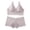 Pink, variant on JSGEK Women Floral Lace Bra and Panty Set Plunge Neckline Adjustable Straps Intimate Lingerie for Bedroom Wear Pink S