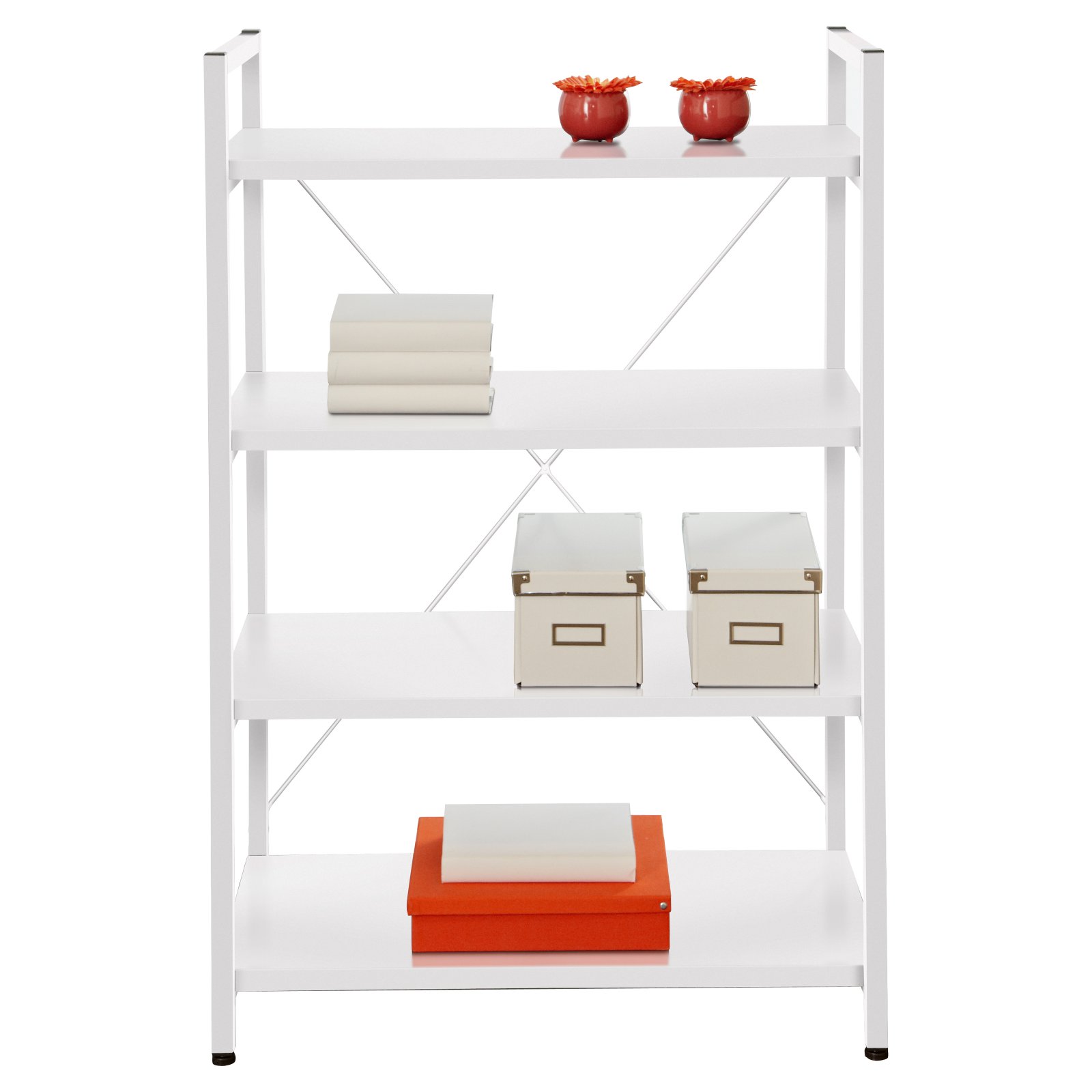 Tribeca Bookcase White Lacquer