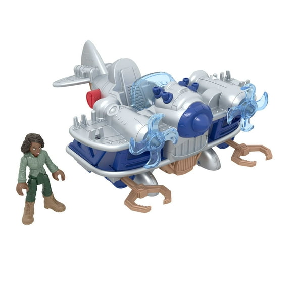 Imaginext Jurassic World Dominion Kayla Watts Figure & Toy Plane, Air Tracker, 4 Pieces