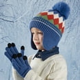 thumbnail image 2 of ShomPort Kids 2 Pieces Hat Gloves Set Toddler Knit Beanie and Warm Glove for Boys and Girls 4-10Y, 2 of 3