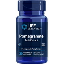 Life Extension Pomegranate Fruit Extract, 500 mg, antioxidant polyphenols for cardiovascular health, superfood, gluten free, non-GMO, vegetarian, 30 capsules