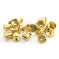 thumbnail image 2 of LQ Industrial 8PCS Solid Brass Sam Browne Button Screw Studs Nail Round Rivets for DIY Leather Craft Belt Wallet Handbag 6x8x8mm, 2 of 4