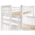 thumbnail image 6 of Bedz King Bunk Beds Twin over Full Mission Style with End Ladder and a Full Trundle, White, 6 of 9