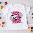 thumbnail image 2 of Tfken Summer T-Shirts For Boys Cartoon Print Crew Neck Short Sleeve Tops Daily Wear Trendy Children soft Tops Pink Size 2-3 Years, 2 of 4