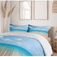 thumbnail image 6 of Ambesonne Nature Duvet Cover Set, Tropical Sea Coast Sky, 2-Calking, Cream Blue, 6 of 6