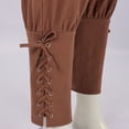 thumbnail image 7 of Mens Medieval Ankle Pants Renaissance Viking Pirate Lace Up Tapered Halloween Trousers, 7 of 7