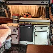 Smad Quiet 110V/12V Compact Refrigerator RV Truck Caravan Car Fridge Reversible Door 2.1 Cu ft Lock