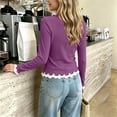 thumbnail image 6 of YUANxueke Girls Modal Long Sleeve Shirts Casual Summer Lightweight Shirts School Comfy Basic Crewneck Tops for 1-10 Years, 6 of 6