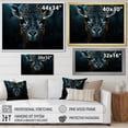 thumbnail image 4 of Designart "Majestic Portrait Of Black And White Giraffe III" Animals Giraffe Floater Framed Wall Art Living Room, 4 of 5