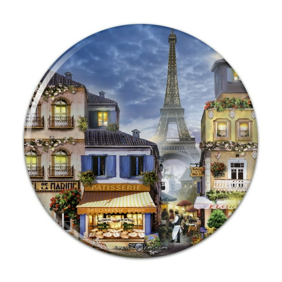 Old Paris France Eiffel Tower Pinback Button Pin