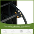 thumbnail image 4 of Natural rattan shoe organizer con 4 flip cajones: narrow freestanding shoe rack con adjustable estante y metal legs para entrada, sala de estar, foyer, hallway, 4 of 9