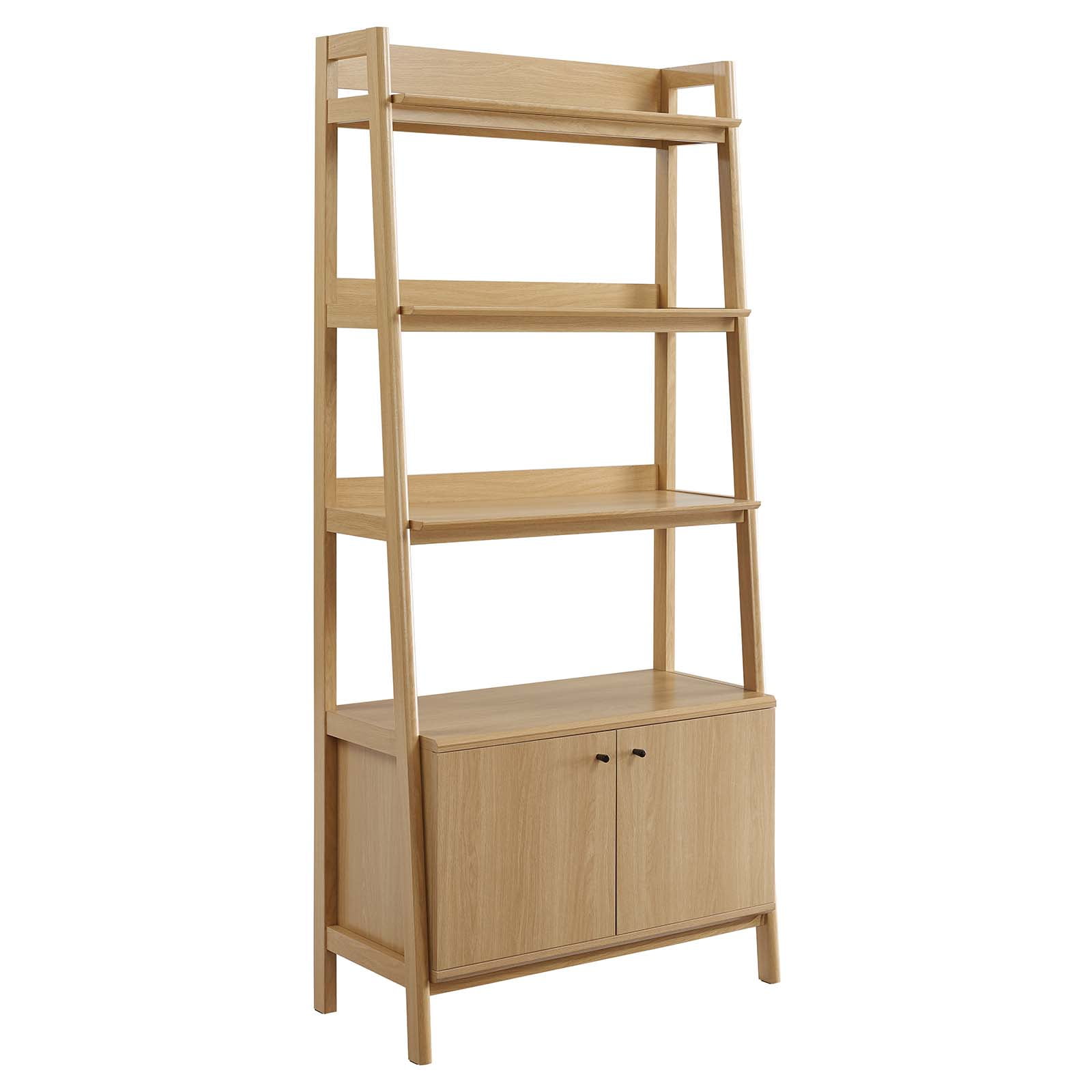 Modway Bixby 32.5" Particleboard and MDF Wood Bookshelf in Oak