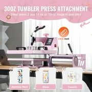 BENTISM Heat Press Machine 6 in 1, 15X15 Combo Digital Multifunctional Sublimation Heat Transfer Machine, 360 Degree Rotation Swing Away Heat Press for Printing T Shirts Hat Mug Cap Plate 1050W