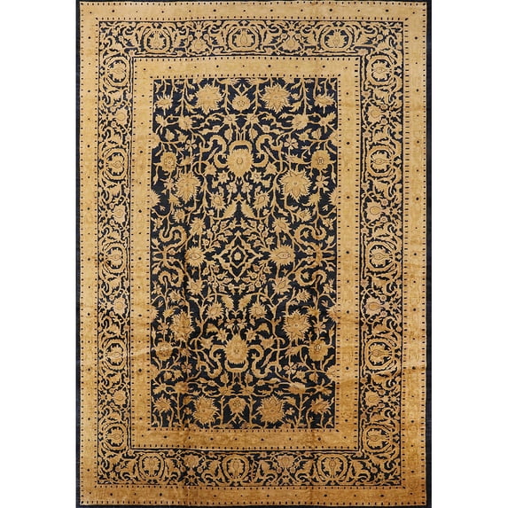 Ahgly Company Indoor Rectangle Mid-Century Modern Bakers Brown Oriental Area Rugs, 8' x 10'