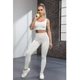 thumbnail image 3 of Ribbed Workout Outfits for Women 2 Piece Seamless Sport Bra High Waist Yoga Leggings Sets, 3 of 5