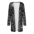 thumbnail image 4 of LOVZFMLL Vestes pour Femmes Imprimé Manches Longues Blouse Décontractée avec Poche Cardigan, 4 of 5