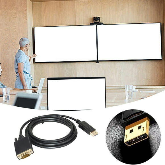 WIFKLSIIPG AxGear Displayport to VGA DP to VGA Adapter Converter Display Cable 6Ft(Black)