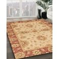 thumbnail image 3 of Ahgly Company Machine Washable Indoor Square Abstract Papaya Orange Area Rugs, 5' Square, 3 of 7