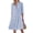 Blue, variant on Women's Striped Button Down Shirt Dress Casual Loose Long Sleeve Tiered Swing Tunic Dress Summer Beach Sundress Purple