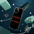 thumbnail image 4 of DistinctInk Clear Hybrid Case for Apple iPhone 15 Plus (6.7" Screen) - Find Me Offensive Quit Finding Me - Tempered Glass Back, 4 of 9
