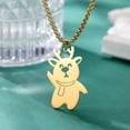 thumbnail image 6 of Christmas Hat Snowman Stainless Steel Necklace Hollow Scarf Deer Pendant Jewelry, 6 of 6